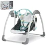 Крісло-гойдалка Mastela Deluxe Portable Swing Сіро-блакитні (6503): Додаткові зручності дуга с игрушками, таймер отключения укачивания, Система складывания, Ремни безопасности, регулируема