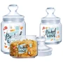 Емкость для хранения Luminarc CLUB BAKED WITH LOVE 3х0.5, 0.75, 1 л (V6758)