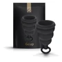 Силиконовая менструальная чаша с защитой от протечек Gvibe Gcup Black, 10 мл (чёрный)