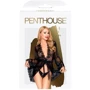 Комплект пеньюар, трусики с доступом и браллет Penthouse - Hypnotic Power Black XL