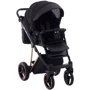 Универсальная коляска 2 в 1 Adamex Mimi Polar (Pink Gold) BR603 черный (люрекс) - черная кожа: Материал колес резина