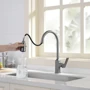 Смеситель для кухни Lefton Copper Kitchen Pull-Down Faucet with 3 Water Outlet Modes-KF2201 Grey: Тип излива выдвигающийся излив