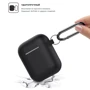 Чехол для наушников TPU Case with Belt Black for Apple AirPods: Тип Чехол