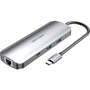 Адаптер Vention Adapter USB-C to HDMI+2xUSB3.0+RJ45+USB-C+SD/TF+3.5mm+PD 100W (TOMHB)