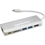 Адаптер Intracom Adapter Manhattan USB-C to HDMI+2xUSB3.0+RJ45+SD PD Silver