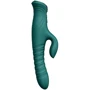Пульсатор-кролик с вибрацией Zalo Mose 2 Turquoise Green