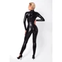 Комбинезон Noir Handmade F319 Caged wetlook catsuit with zippers and ring Black, S