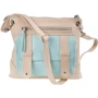 Женская сумка через плечо Laskara бежевая (LK-10238-cream-blue) фото 9