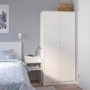 Шкаф 2 двери ІКЕА Kleppstad 79х176 см Белый (80437234) фото 1