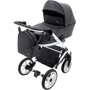 Универсальная коляска 2 в 1 Bair Kiwi White ECO BKW-29 черный (680743): Возможность установки люльки есть