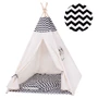 Детская палатка Springos Tipi XXL вигвам бело-черная (TIP02)