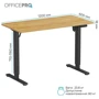 Стол с электрорегулировкой высоты Officepro Light Wood/Black (ODE1260LW) фото 8