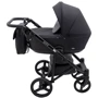 Коляска 2 в 1 Bair City Soft 452 Чорний - чорна шкіра (680691): Ширина шасі 60 см