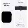 Apple Watch Series 11 GPS + Cellular 46mm Slate Titanium Case with Black Sport Band - S/M (MFD14)