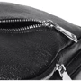 Чоловіча сумка-слінг Borsa Leather чорна (k16603-black): Фактура матова, Зерниста