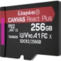 Карта памяти Kingston 256GB microSDXC Class 10 UHS-II U3 V90 A1 Canvas React Plus + SD adapter + USB reader (M1A4-0160R12) фото 4