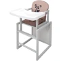 Стульчик-трансформер Babyroom Пеппи-250 серый капучино / шоколад (панда) (680973)