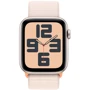 Apple Watch SE 2 2023 44mm GPS Starlight Aluminum Case with Starlight Sport Loop (MRE63) UA: Материал плетеный нейлон бежевого цвета