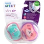 Пустышка для девочки Philips AVENT Ultra-Air, 18+ мес, 2 шт. (SCF349/12)