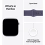 Apple Watch Series 11 GPS 42mm Silver Aluminium Case with Purple Fog Sport Band - M/L (MEU74)