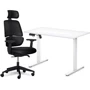 Комплект Mealux PowerDesk Lite White + Leo Air Plus Black (EVO-201 Lite W/W +Y 546 KB)