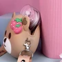 Сумка PRC на плечо Bear Strawberry Head 10.5x12.7x4 brown: Материал Силикон