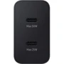 Зарядное устройство Samsung 2xUSB-C Wall Charger with Cable USB-C 50W Black (EP-T5020XBEGEU): Кабель в комплекте USB-C