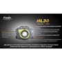 Ліхтар Fenix HL30 R5 Black / yellow: Дальність підсвічування, м 40