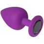 Анальная пробка CRYSTAL Purple Silicone Black Diamond, L