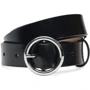 Женский ремень Borsa Leather черный (CV1ZK-037-silverblack)