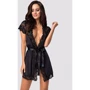 Сексуальний халатик Obsessive 810-PEI-1 peignoir black XXL