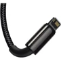 Кабель Baseus USB Cable to Lightning/microUSB/USB-C Tungsten Gold One-for-three Fast Charging Data 3.5A 1.5m Black (CAMLTWJ-01): Длина 1.5 м