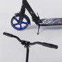 Самокат алюмінієвий Best Scooter з PU колесами, 2 аммортизаторами Black / Blue (92088): Матеріал коліс поліуретан