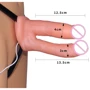 Двойной полый страпон с вибрацией LoveToy Vibrating Unisex Hollow Double Penetrator