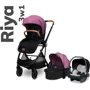 Коляска 3 в 1 Lionelo Riya Violet: Материал колес полиуретан