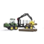 BRUDER Іграшка - трактор з системою захоплення John Deere з причепом і колодами (02133): Виробник Bruder