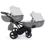 Универсальная коляска Junama для двойни паровозик Madena Duo Slim 02 (JM-DUOs-02): Материал колес полиуретан