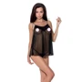 Эротическая сорочка Passion MELANIA CHEMISE black XXL/XXXL