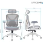 Кресло офисное OfficePro Atlas (OC630-W-LG-LG)