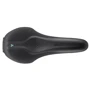Сідло Selle Royal SCIENTIA A1 Athletic, 3D skingel, оббивка Black gummy / Black mokka, 289х127мм, 380г, рейли сталь + Curva suspension, unisex, чорне: Матеріал рейки Сталь