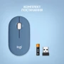 Мышь Logitech Pebble M350 Wireless Blueberry (910-006753): Вес 100 г