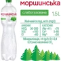 Вода Моршинська мінеральна природна столова слабогазована 6х1.5 л (DS48200170007276): Об'єм, л 9