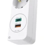 Мережевий фільтр Hama 3x Тип F 3x1.5мм кв, 16A USB-C/USB-A PD/QC 1.4 м білий (00133757): Тип розеток Евророзетки (Тип F)
