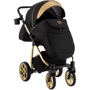 Коляска 2 в 1 Adamex Hybryd Plus Polar (Gold) BR619 черный (золотой люрекс) - золотая кожа (623692): Материал колес полиуретан