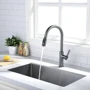 Смеситель для кухни Lefton Copper Kitchen Pull-Down Faucet with 3 Water Outlet Modes-KF2202 Grey: Вид смесителя Однорычажный