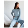 Топ АRTKNIT Ester 27120 S/M голубой с длинным рукавом: Состав Модал, Хлопок