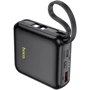Внешний аккумулятор Hoco Power Bank 10000mAh Q23 Blade with Cable PD 20W/22.5W Black: Встроенный кабель Apple Lightning / USB Type-C