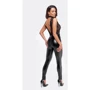 Комбинезон Noir Handmade F298 Libido Deep-V catsuit with collar and pearl chain Black, M