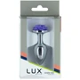 Металлическая анальная пробка LUX Active с розой - Rose Anal Plug - Purple, вибропуля в подарок