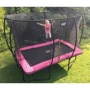 Батут EXIT Silhouette с защитной сеткой прямоугольный 214x305см розовый на ножках: Форма прямоугольник